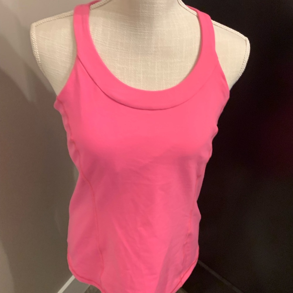 Lululemon pink double strap cross cross tank